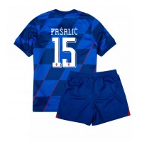 Croatia Mario Pasalic #15 Replica Away Minikit Euro 2024 Short Sleeve (+ pants)